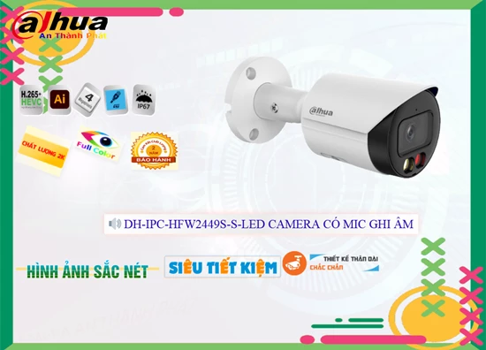 Lắp đặt camera tân phú ❇  Camera DH-IPC-HDW2449T-S-LED Thiết kế Đẹp