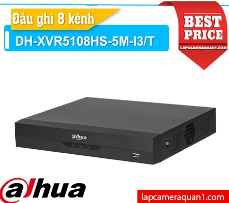 Lắp đặt camera Đầu ghi dahua 8 kênh DH-XVR5108HS-5M-I3/T
