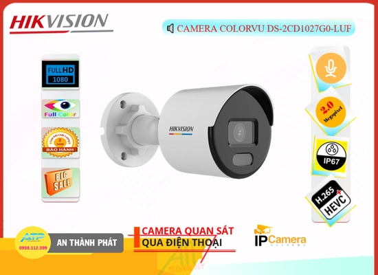 Lắp đặt camera tân phú DS-2CD1027G0-LUF Camera IP Giá rẻ Hikvision