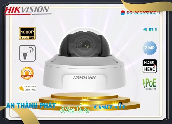 Lắp đặt camera tân phú Camera  Hikvision DS-2CD2721G0-I Sắt Nét