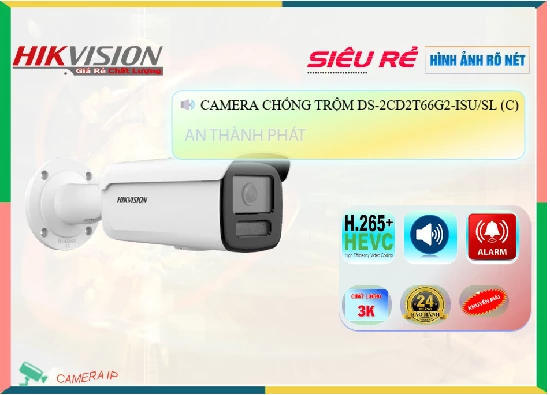 Lắp đặt camera tân phú Camera DS-2CD2T66G2-ISU/SL(C)  Hikvision ✨