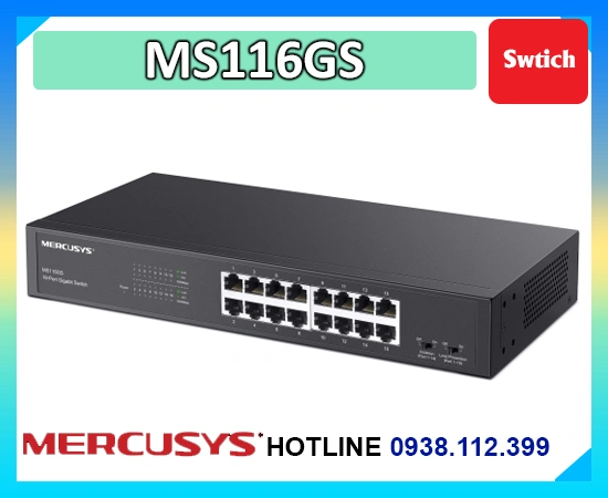 Lắp đặt camera Switch 16 Cổng Mercusys MS116GS