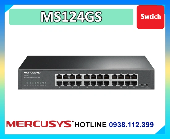 Lắp đặt camera Mercusys MS124GS 24 Cổng 1Gbps