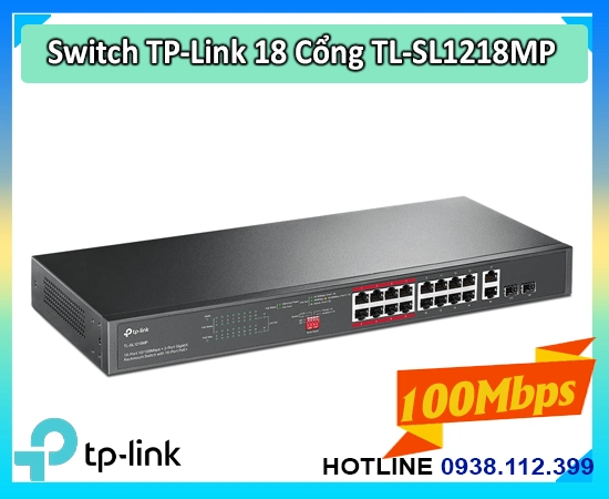 Lắp đặt camera Switch 16 PoE TL-SL1218MP