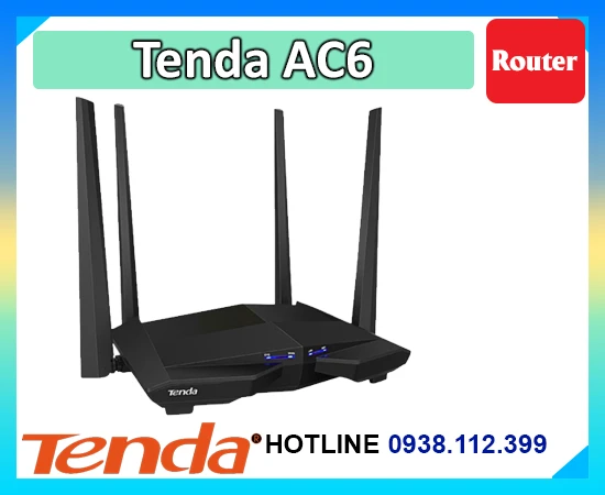 Lắp đặt camera Bộ Phát Wifi Tenda AC6 (4 Râu)