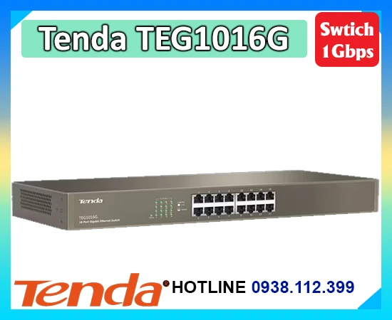 Lắp đặt camera Tenda TEG1016G Switch 16 Port