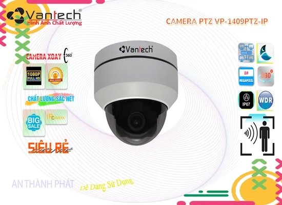 Lắp đặt camera tân phú VP-1409PTZ-IP Camera Công Nghệ HD Giá rẻ VanTech