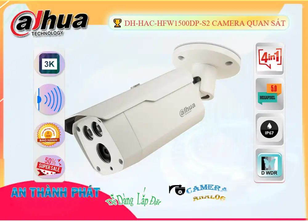 DH-HAC-HFW1500DP-S2 sắc nét Dahua DH-HAC-HFW1500DP-S2 sắc nét Dahua
