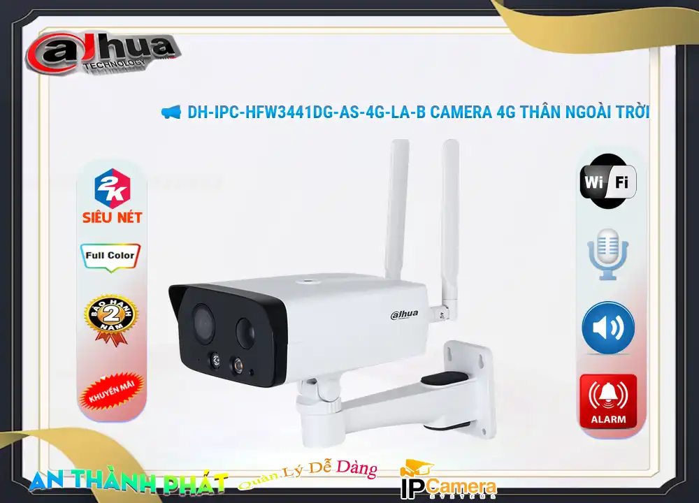 Camera 4G Dahua DH-IPC-HFW3441DG-AS-4G-LA-B