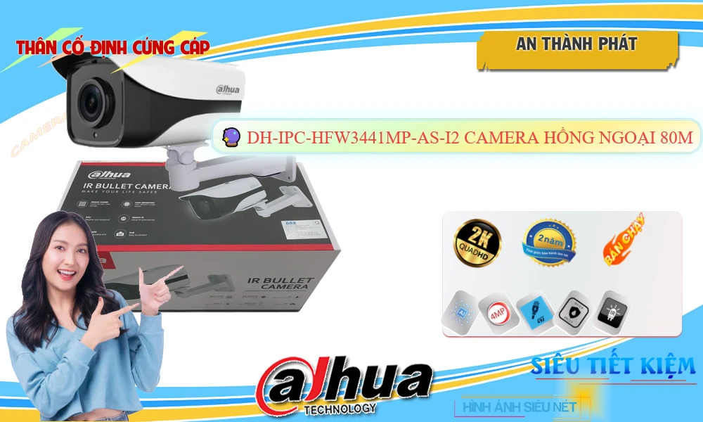 ➠  DH-IPC-HFW3441MP-AS-I2 sắc nét Dahua