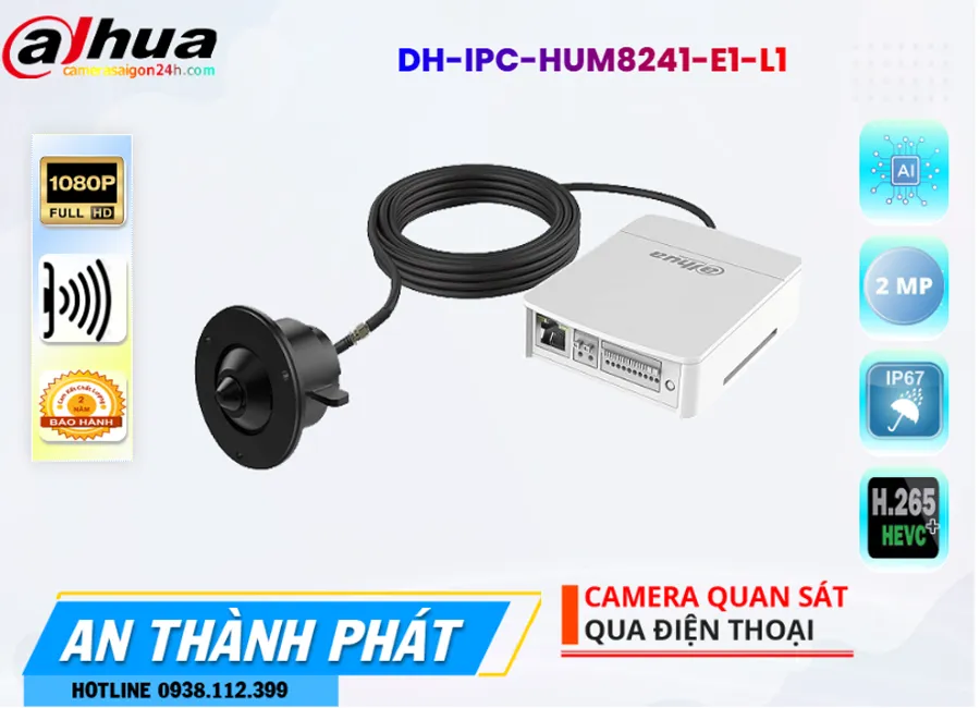Camera Dấu Kín Dahua DH-IPC-HUM8241-E1-L1,DH-IPC-HUM8241-E1-L1 Đang giảm giá, Loại Camera Giá re DH-IPC-HUM8241-E1-L1 Giá rẻ nhất,DH-IPC-HUM8241-E1-L1 Cấp Nguồ Qua Dây Mạng  Giá rẻ nhất,DH-IPC-HUM8241-E1-L1 Giá chiết khấu,phân phối DH-IPC-HUM8241-E1-L1 FULL HD 1080P 2.0 megapixel ,Nơi Lắp DH-IPC-HUM8241-E1-L1,DH-IPC-HUM8241-E1-L1 Đang giảm giá,DH-IPC-HUM8241-E1-L1 Giá rẻ nhất