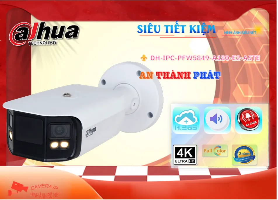 Camera Dahua DH-IPC-PFW5849-A180-E2-ASTE Camera Dahua DH-IPC-PFW5849-A180-E2-ASTE