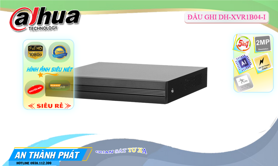 ➠ DH-XVR1B04-I sắc nét Dahua ➠ DH-XVR1B04-I sắc nét Dahua