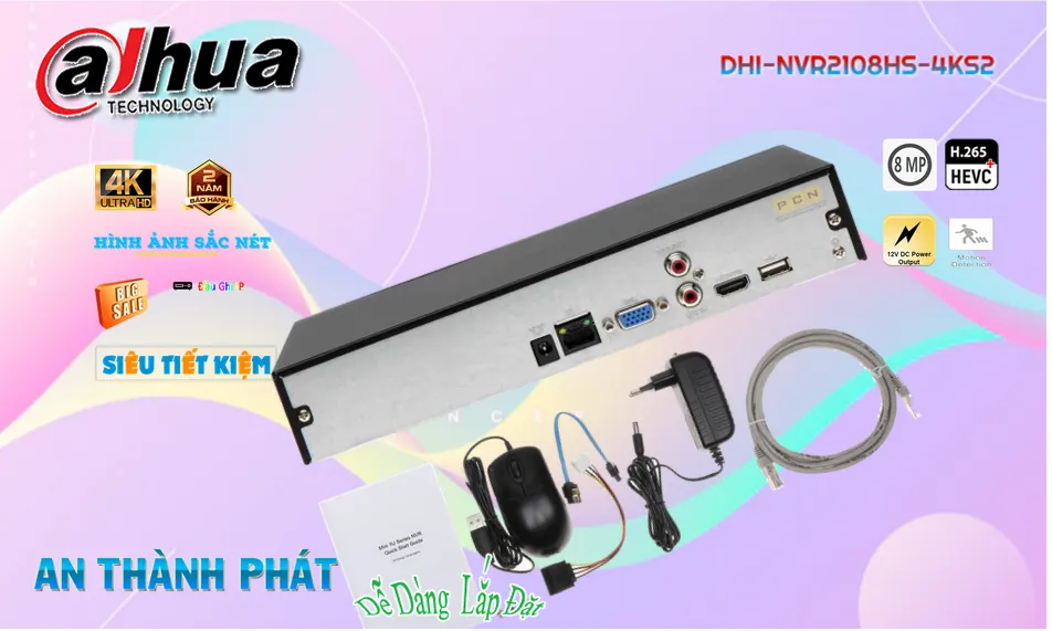 Đầu ghi Dahua DHI-NVR2108HS-4KS2 Đầu ghi Dahua DHI-NVR2108HS-4KS2