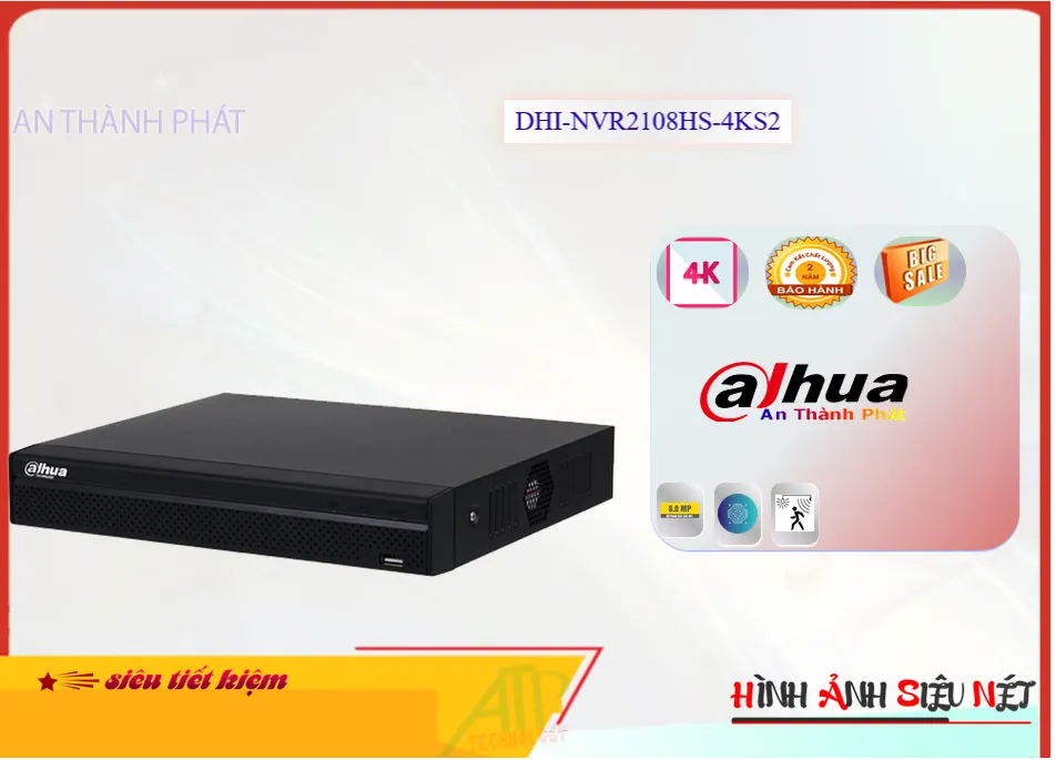 Đầu ghi Dahua DHI-NVR2108HS-4KS2 Đầu ghi Dahua DHI-NVR2108HS-4KS2