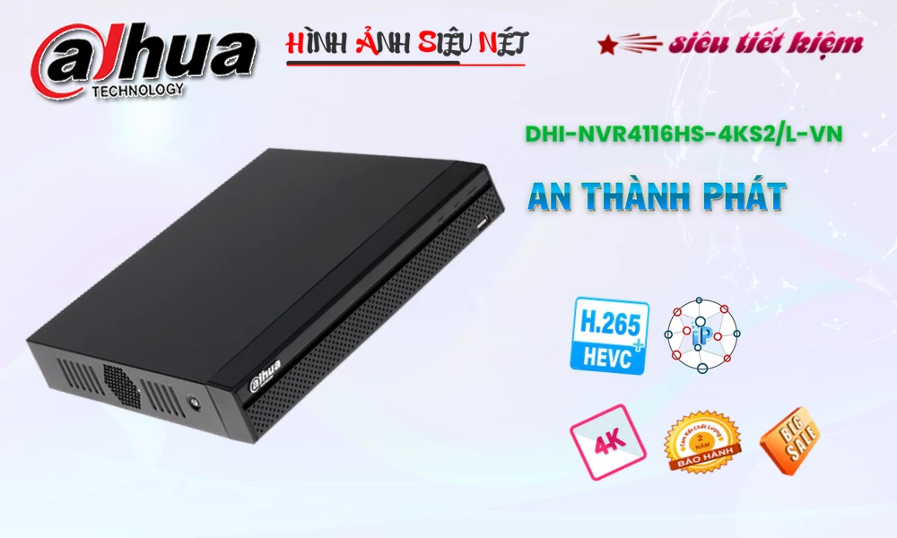 DHI-NVR4116HS-4KS2/L-VN sắc nét Dahua