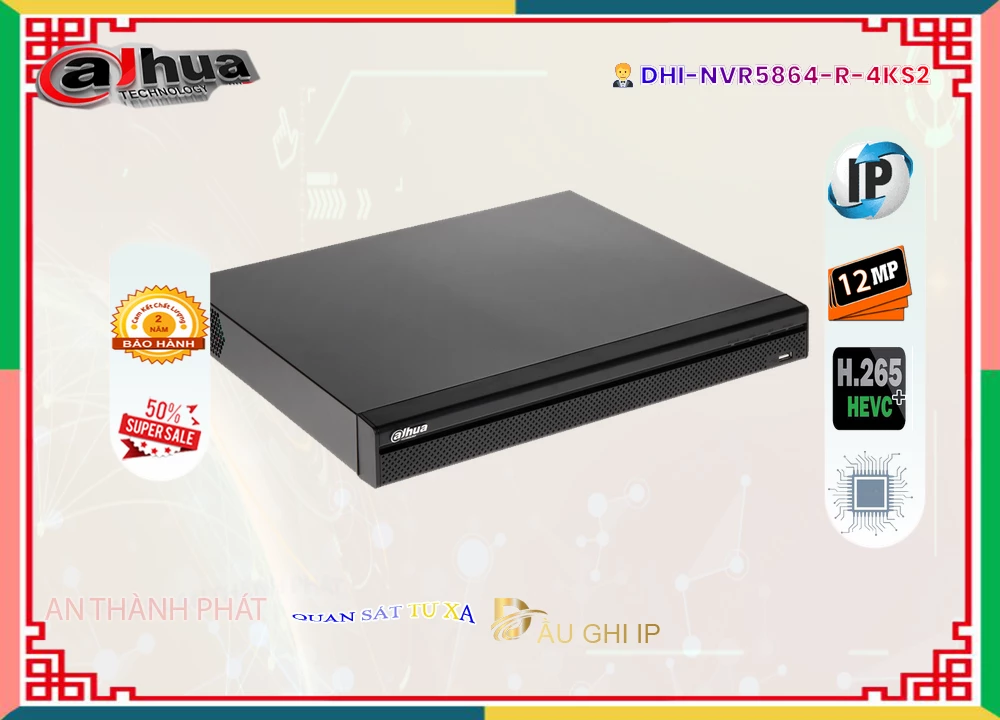 DHI-NVR5864-R-4KS2 sắc nét Dahua DHI-NVR5864-R-4KS2 sắc nét Dahua