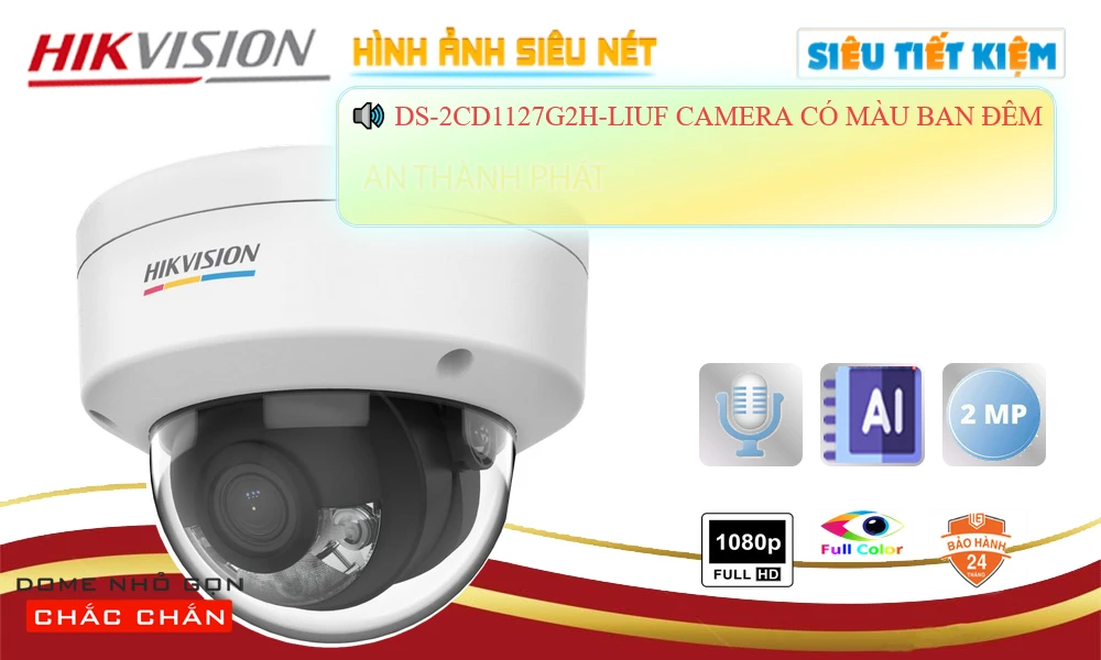 Camera Công Nghệ POE DS-2CD1127G2H-LIUF Hikvision