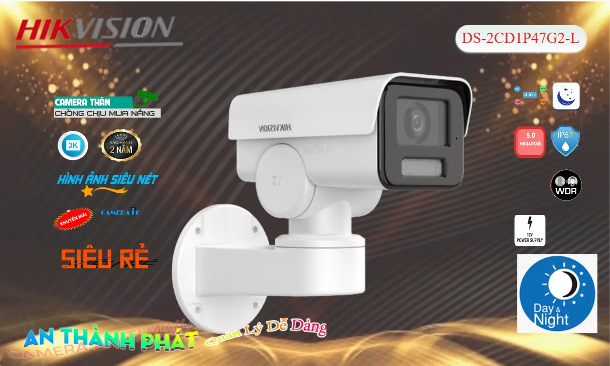 DS-2CD1P47G2-L sắc nét Hikvision