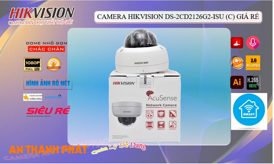 DS-2CD2126G2-ISU(C) sắc nét Hikvision