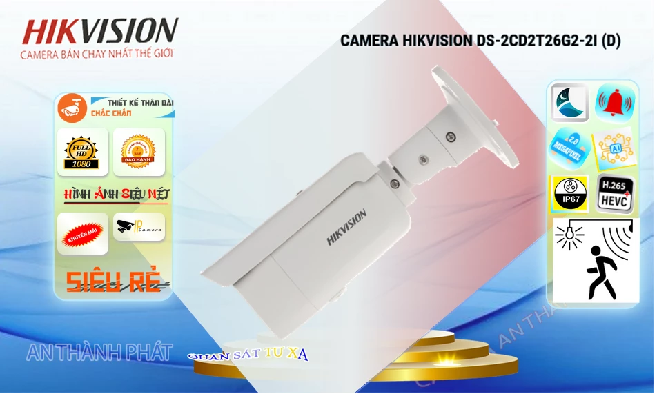 DS-2CD2T26G2-2I(D) sắc nét Hikvision ➠