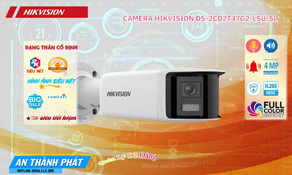 Camera DS-2CD2T47G2-LSU/SL Hikvision