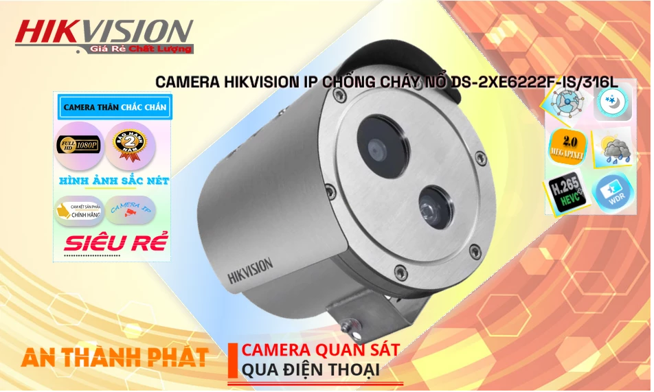Camera DS-2XE6222F-IS/316L  Hdparagon Thiết kế Đẹp