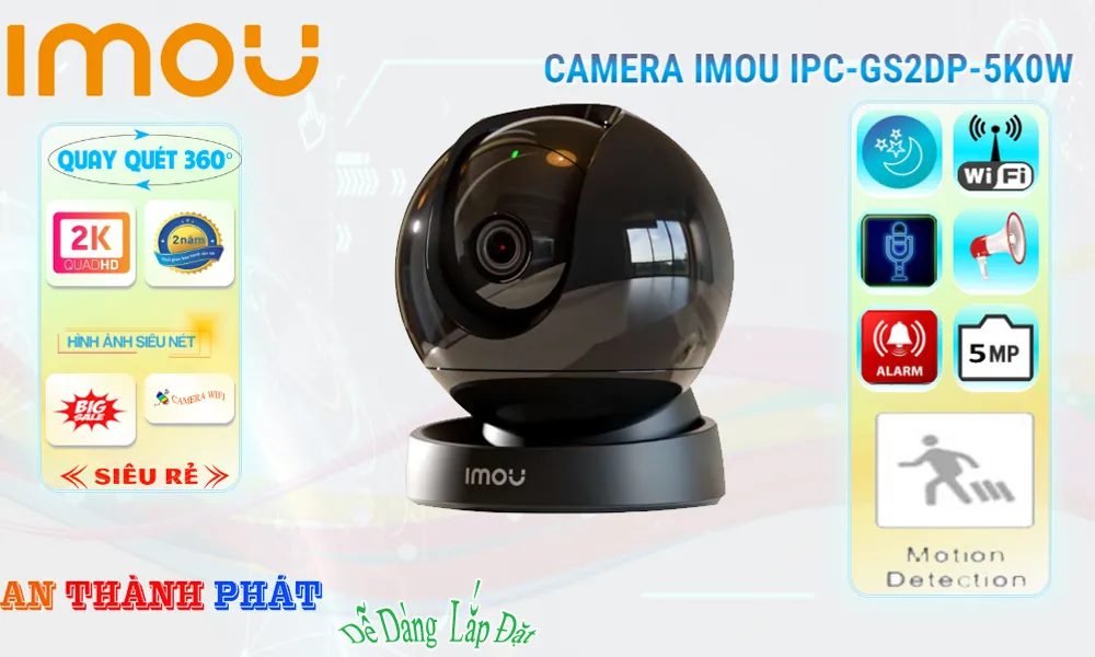 Điểm nổi bật camera wifi Imou IPC-GS2DP-5K0W