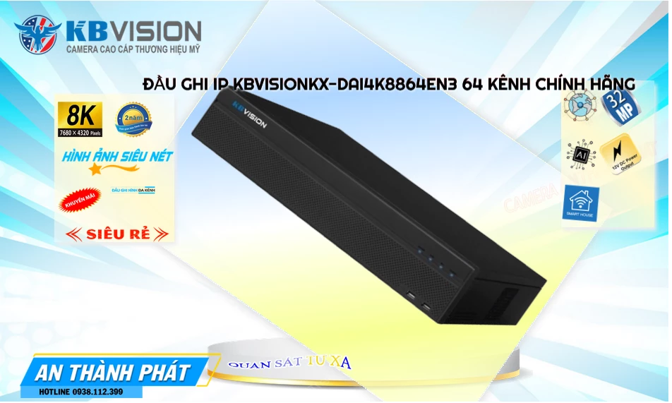 KX-DAi4K8864EN3 sắc nét KBvision