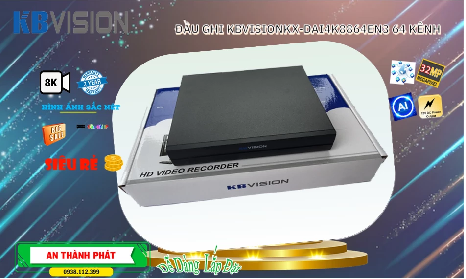 KX-DAi4K8864EN3 sắc nét KBvision
