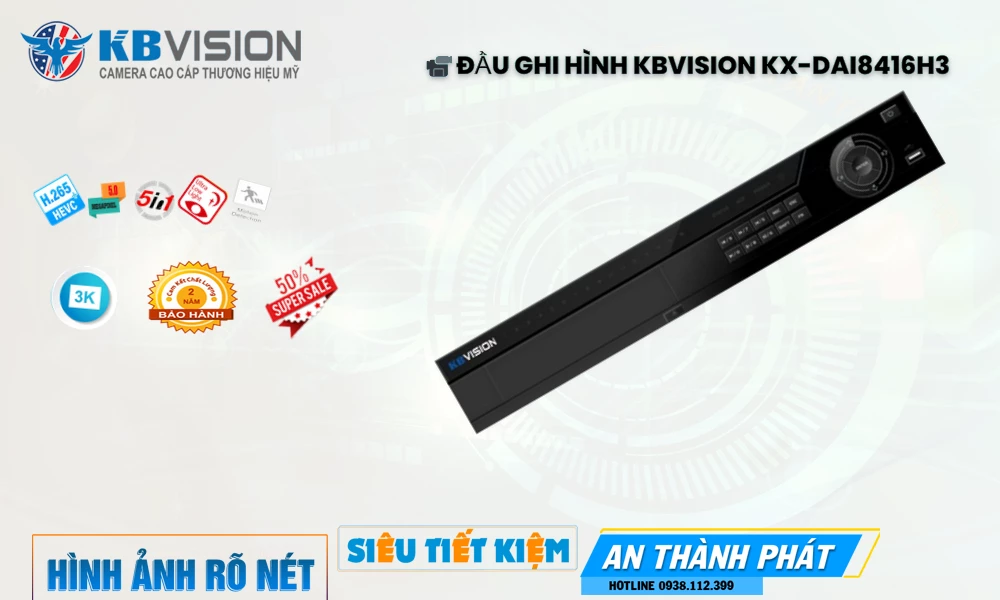 KX-DAi8416H3 sắc nét KBvision