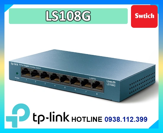 switch LS108G gigabit 8 cổng, switch mạng TP-LINK LS108G, LS108G gigabit switch kim loại, bộ chia mạng LS108G giá rẻ, LS108G LiteWave, switch 8port LS108G, LS108G giá rẻ, 