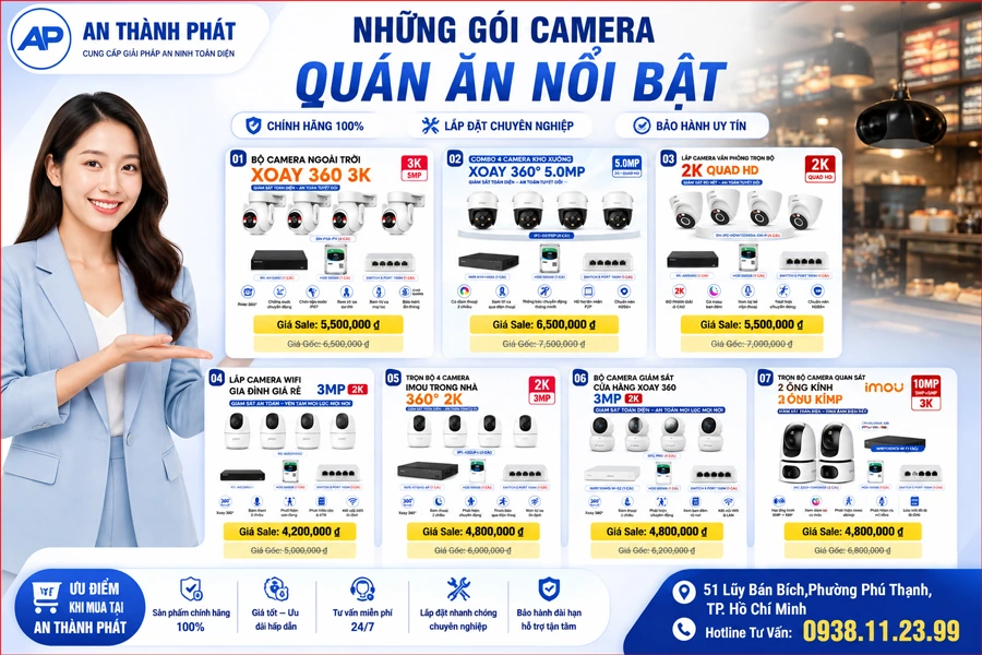 những gói camera quan sát cho quán ăn