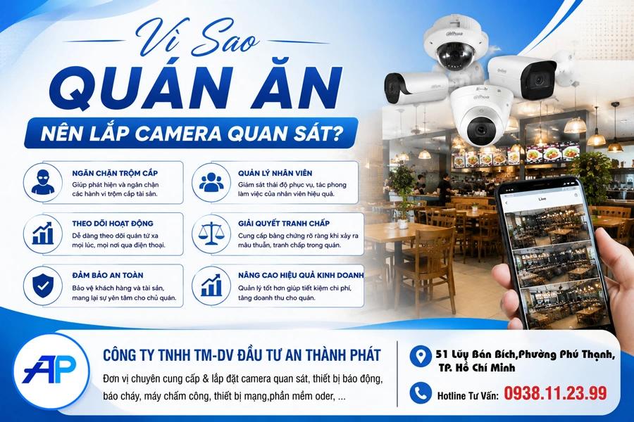 vi sao nen lap camera cho quan an
